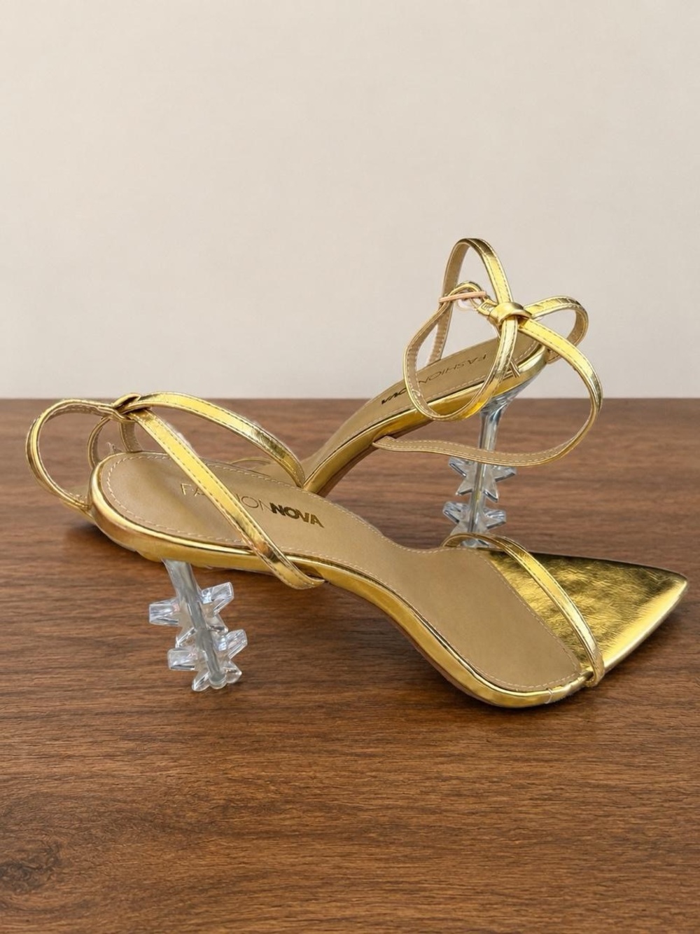 Gold with Clear star heels